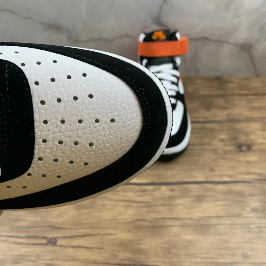 Air Force 1 07 Mid White Black Orange 554724 058 Feet Wellness