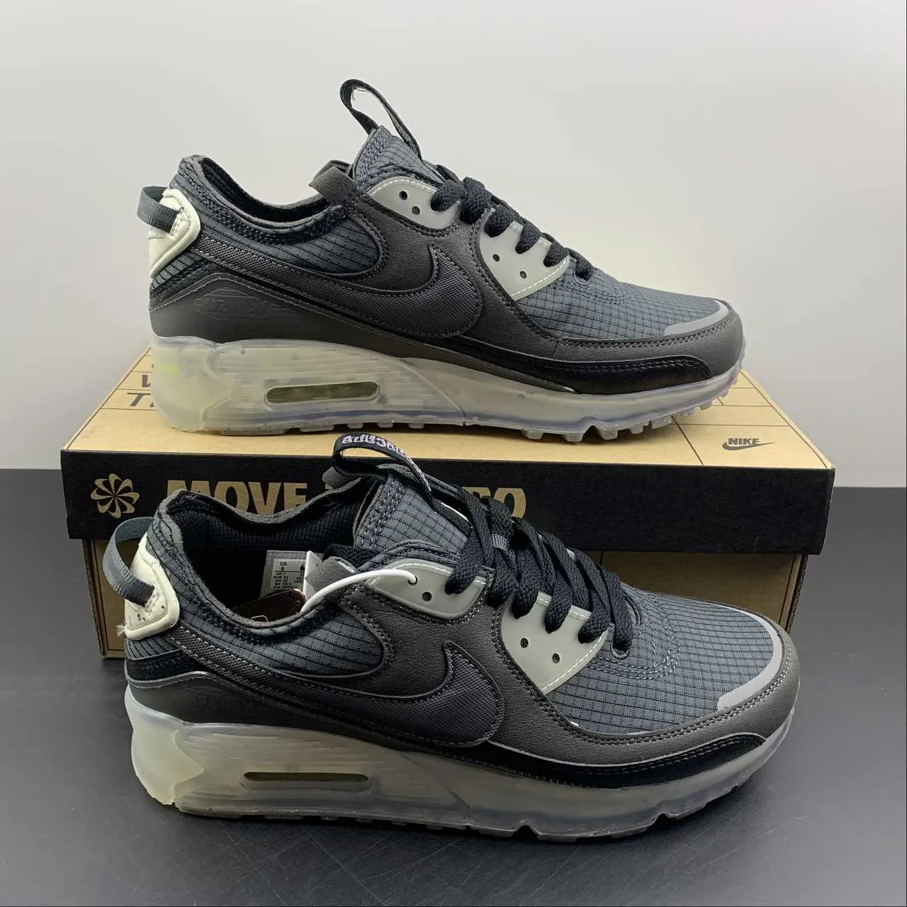 Air Max 90 Terrascape Black Lime Ice Anthracite Dark Gray DH2973-001 Flexibility - improving running in triathlons shoes