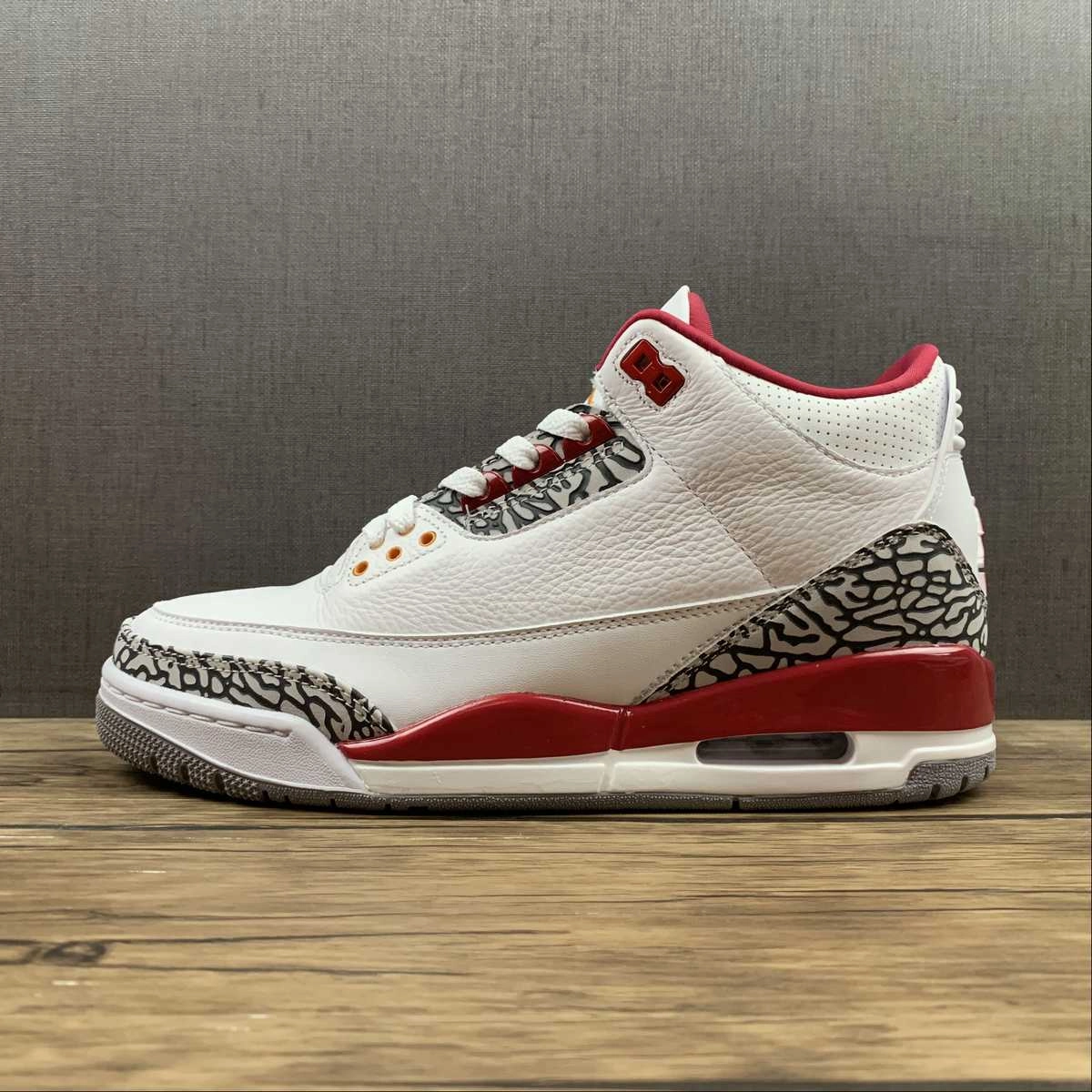 Block Walk Urban Sleek Air Jordan 3 Retro ??Cardinal Red?? White Light Curry-Cardinal Red-Cement 8532-126
