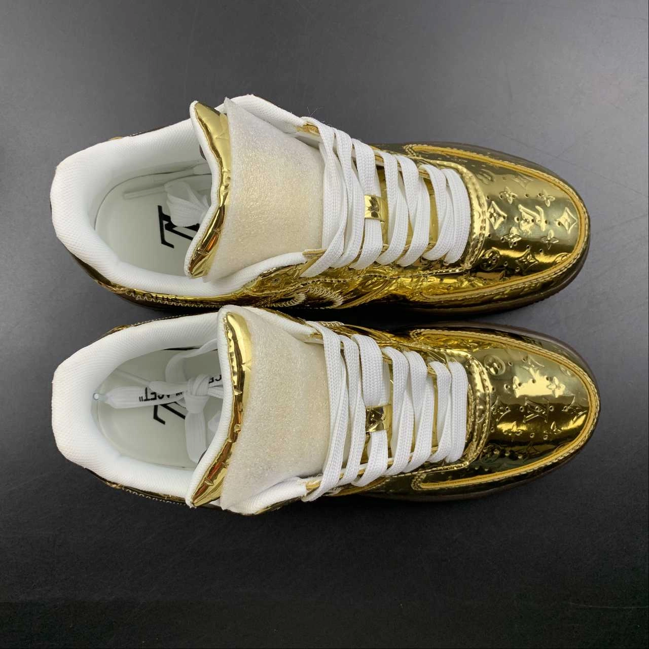 Quick Hop LV x Air Force 1 07 Low Black Metallic Gold Brown IA9VGO