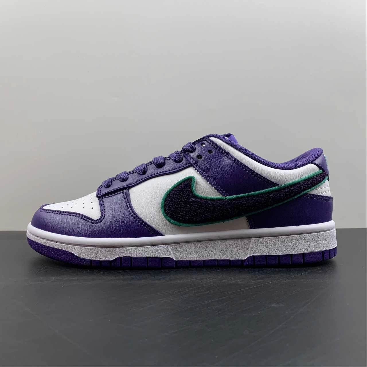 Pressure Dispersion Insole Modern Trend SB Dunk Low Chenille Swoosh Sail Grand Purple Neptune Green DQ7683-100