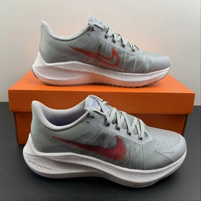 Zoom Winflo 8 Wolf Grey Bright Crimson CW3419-004 Impact zones correspond with anatomical foot structure treadmill use