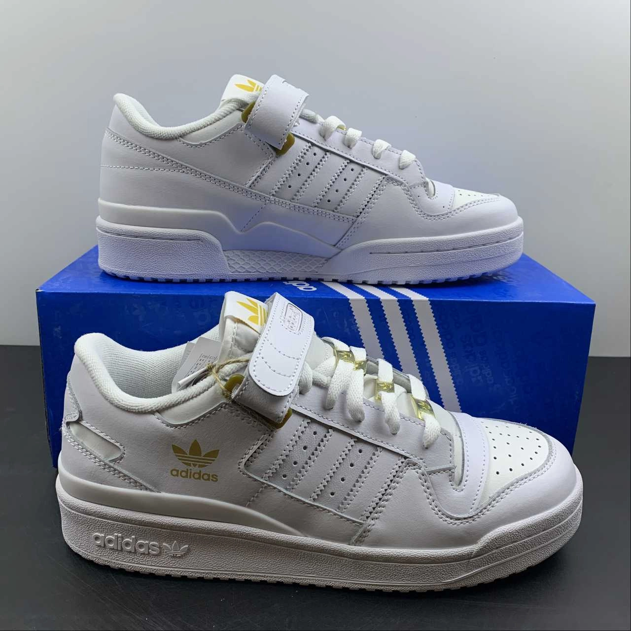 Foot Tech Adidas Forum 84 Low White Gold Leather GZ6379