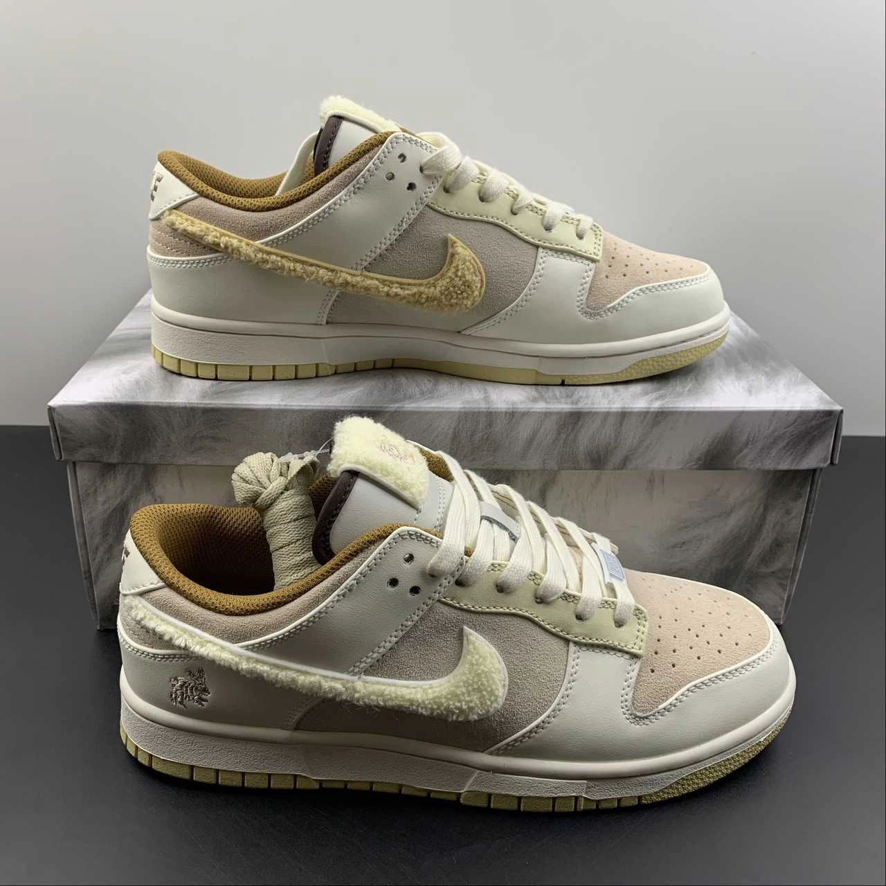 SB Dunk Low Retro PRM Year of the Rabbit Fossil Stone Coconut Milk Sail FD4203-211 Bounce Back Tech