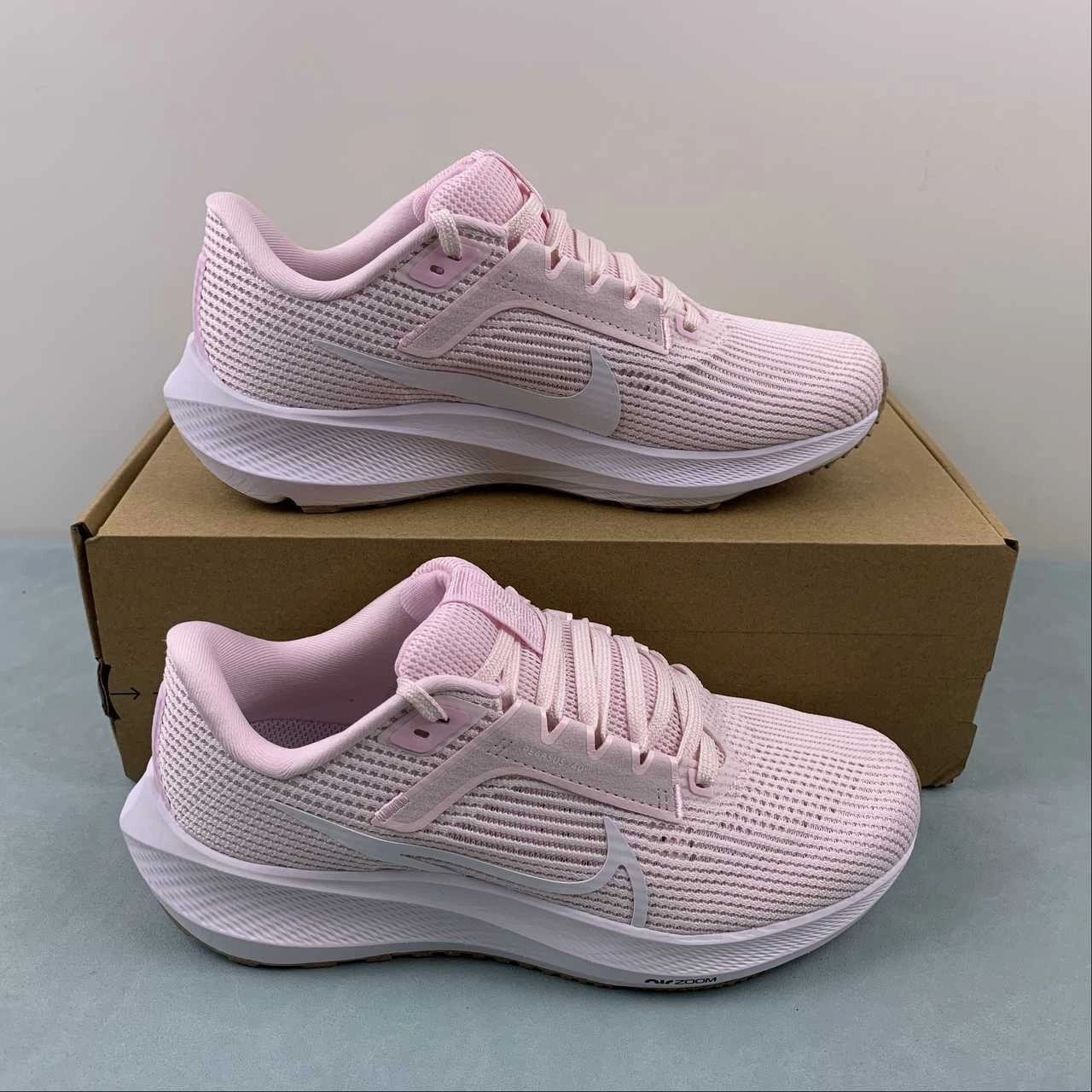 Air Zoom Pegasus 40 Pearl Pink White Pink Foam Hemp DV3854-600 slim fit Run Cushion