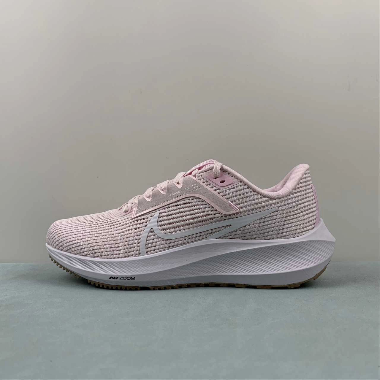Precision Cut Slip On Air Zoom Pegasus 40 Pearl Pink White Pink Foam Hemp DV3854-600