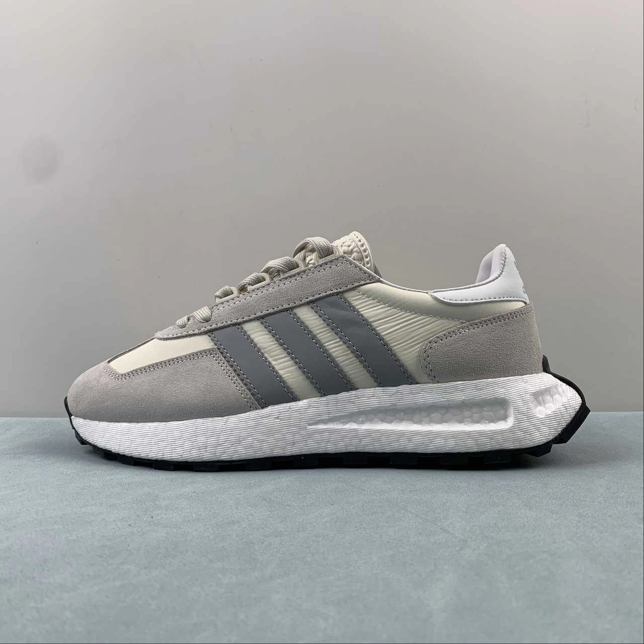 running for a change of scenery natural materials Adidas Retropy E5 Chalk White Gray IE7063