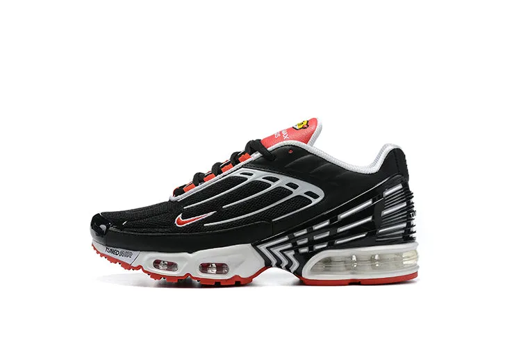 Air Max Plus 3 Black Track Red-White CJ0601-001 cushioned - sole shoes Adult runner