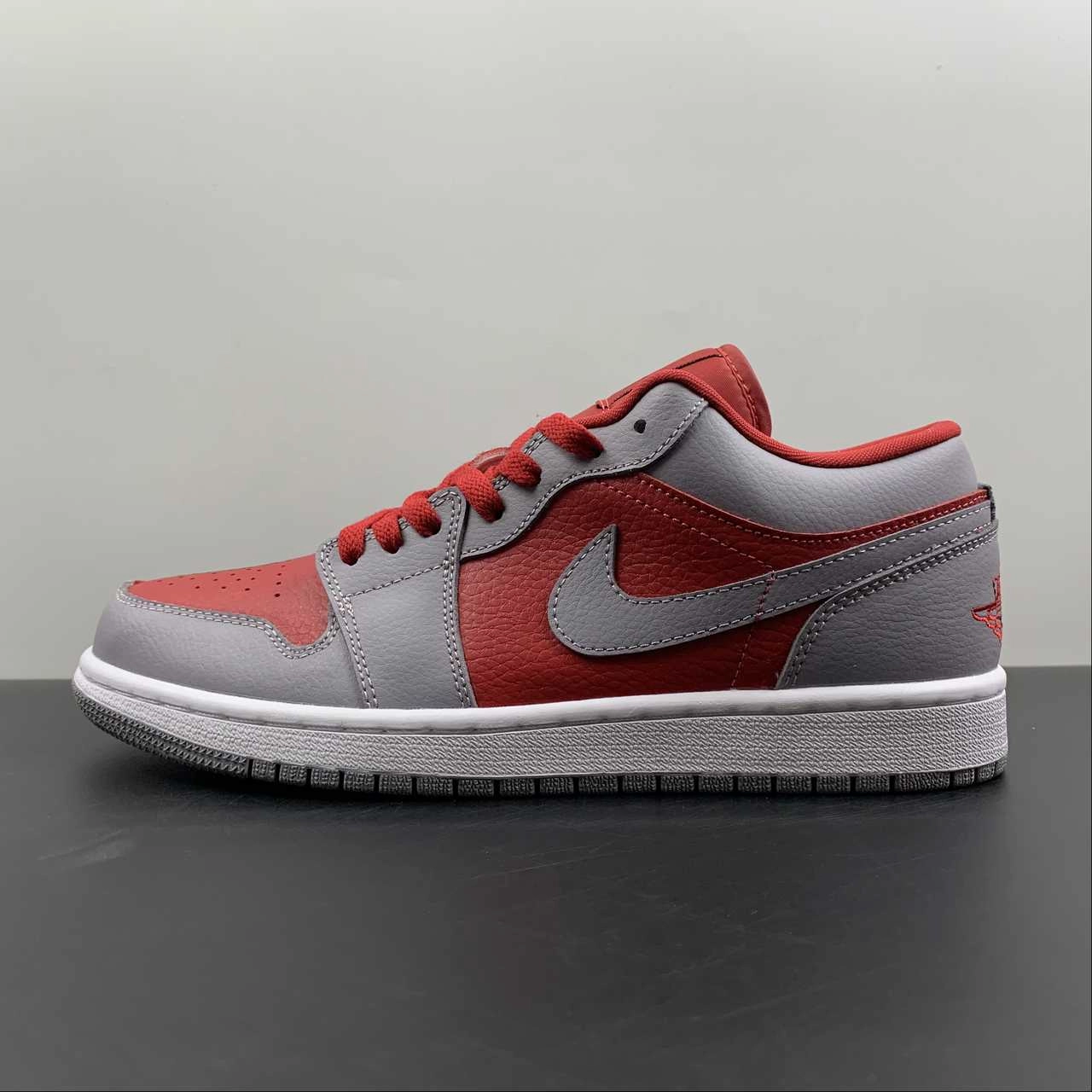 Ankle padding Streetwear Air Jordan 1 Low SE Split Gym Red Cement Grey Black White DR0502-600
