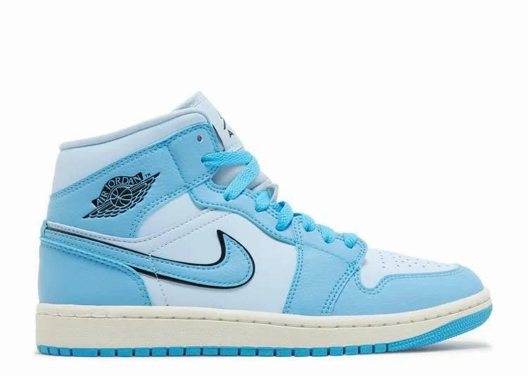 stretchy design Air Jordan 1 Mid Ice Blue 23 (W)