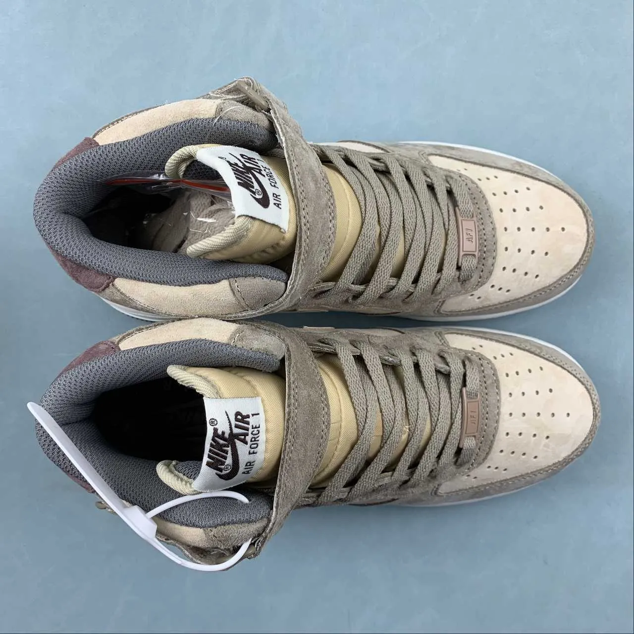 Bus Hop Air Force 1 07 Mid Suede Gray Yellow CG9908-102