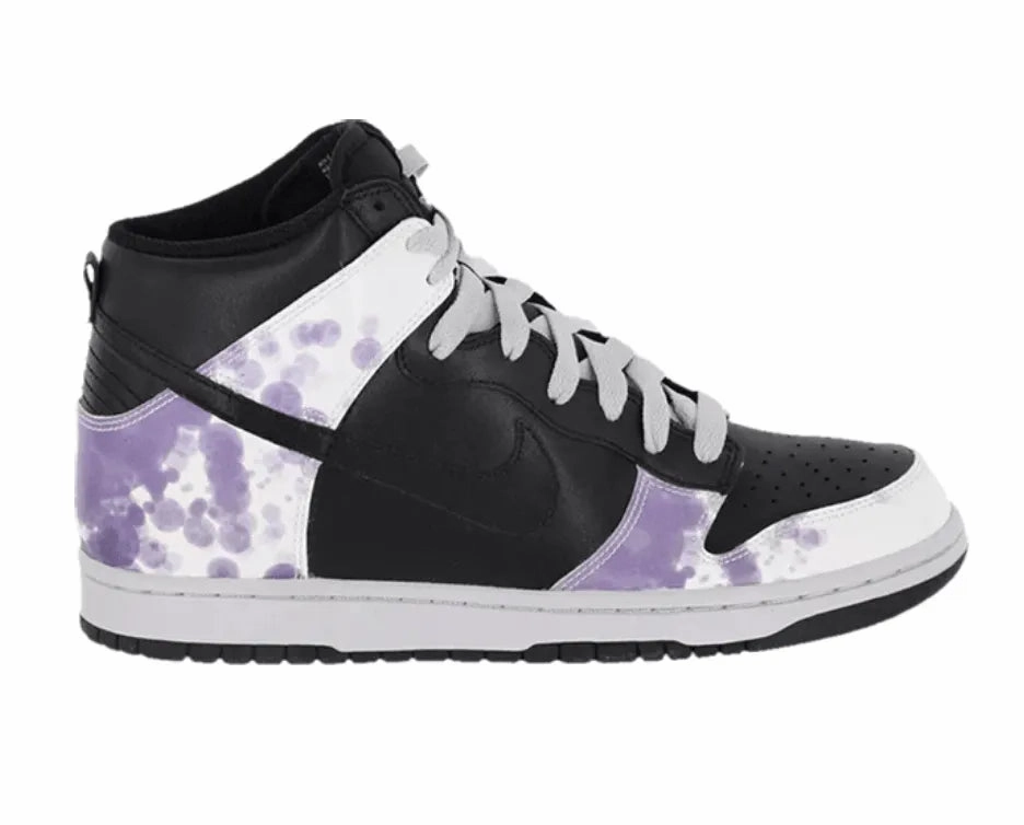 Nike Dunk High Black Grand Purple (W) Slim wear Odor Resistant Lining