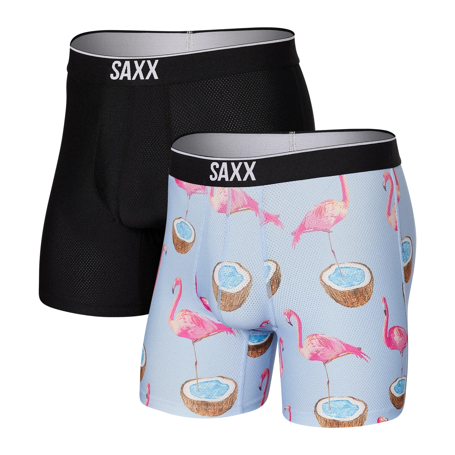 Flamingo Dream/Black Volt Boxer Briefs 2 Pack