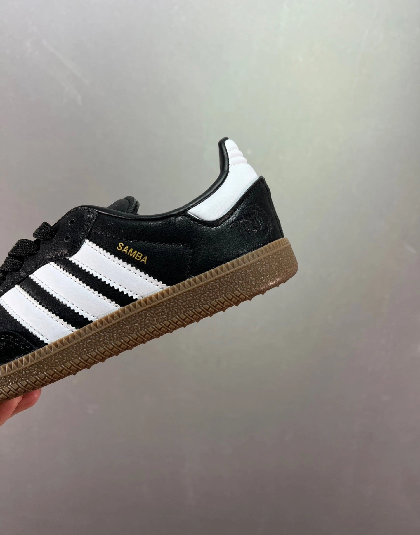 London Edge Adidas Samba Vegan Black White Brown-Gum B75807