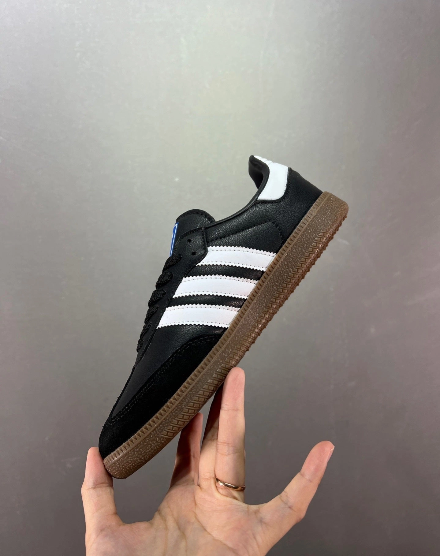 Lake Jog Fast Entry Adidas Samba Vegan Black White Brown-Gum B75807