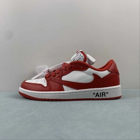 Travis Scott x Air Jordan 1 Low OG Red White Black DM7890-103 Compression Molded TPU All-Weather Comfort