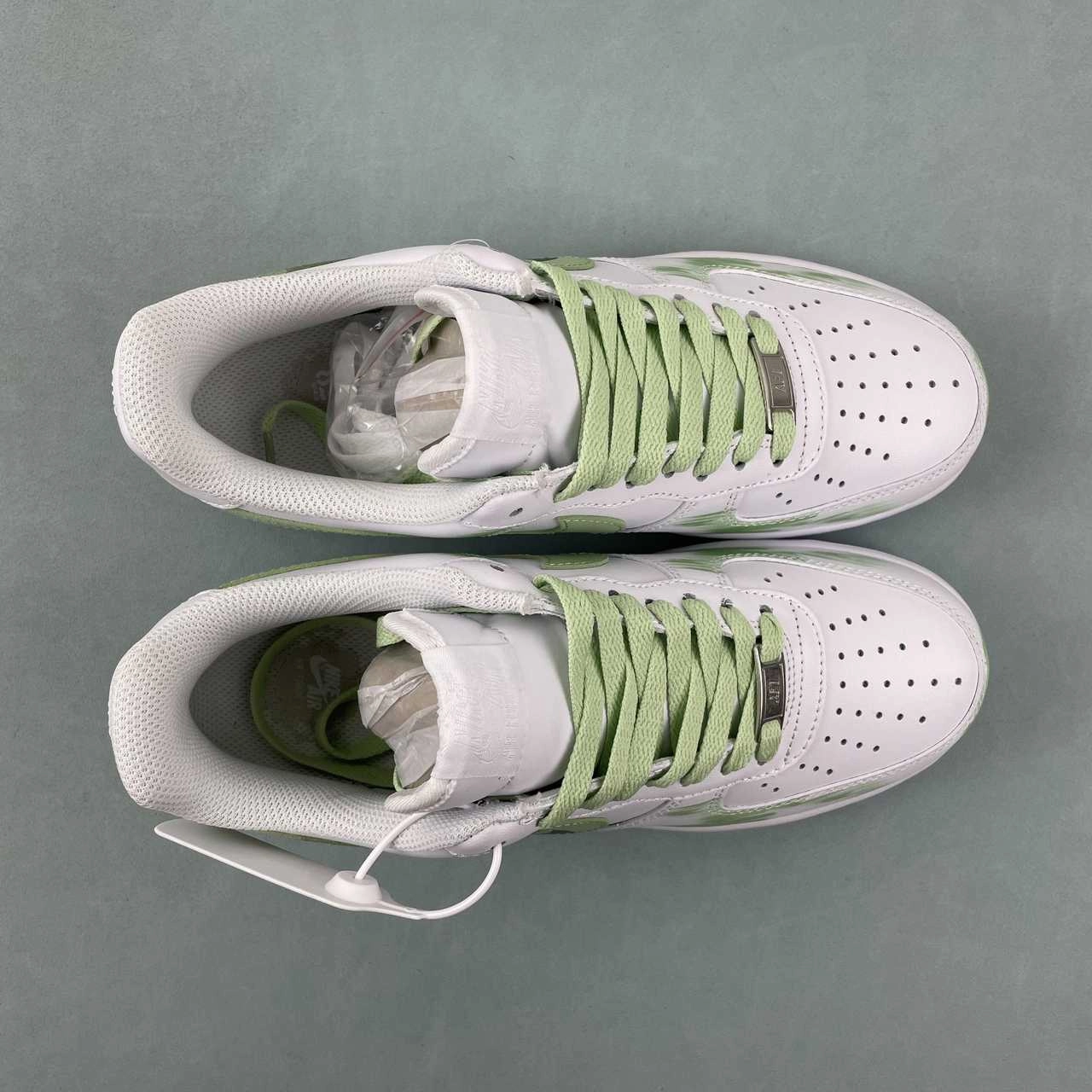 Light Layers Air Force 1 07 Low Graffiti Green Broken Hook Black CW2288-111