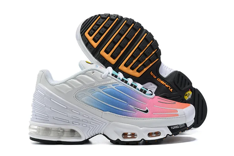 Air Max Plus 3 White Pink Blue CJ9684-115 track shoes substitute