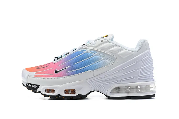 Air Max Plus 3 White Pink Blue CJ9684-115 windproof Active Running