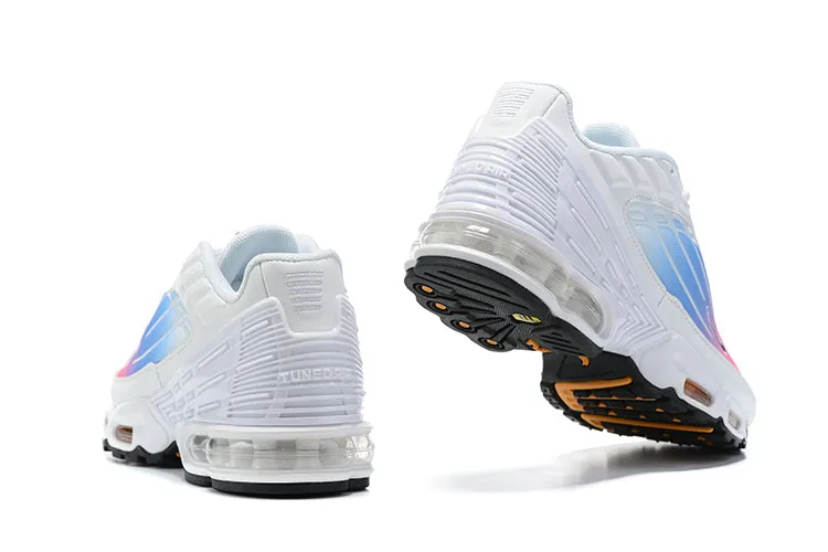 Air Max Plus 3 White Pink Blue CJ9684-115 strength - training shoes running in a temperate area