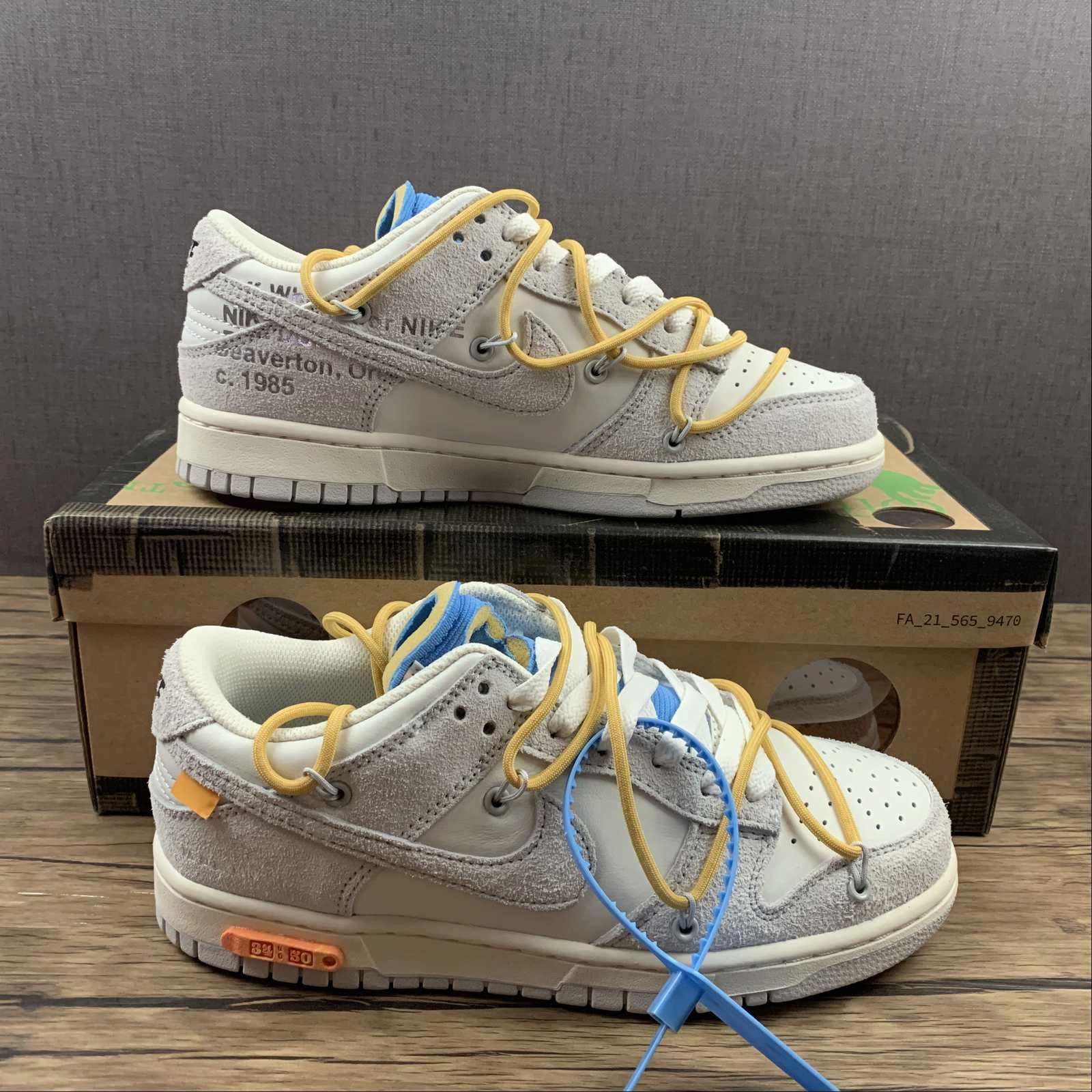 Dunk Low X Off-White 'Lote 34 de 50' DJ0950-102 Quick Walk Compression Resistant Foam