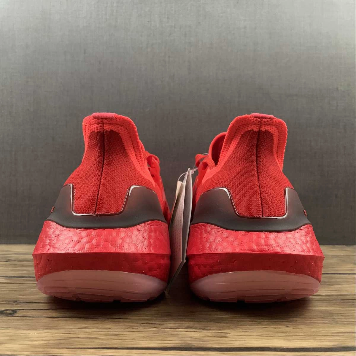 Adidas UltraBoost 22 Red Brown GX5462 Breathable Knit Uppers