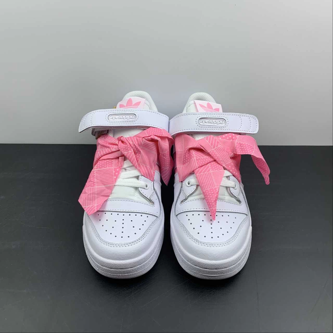 Adidas Forum 84 Low White White Light Pink Auxetic Material Construction