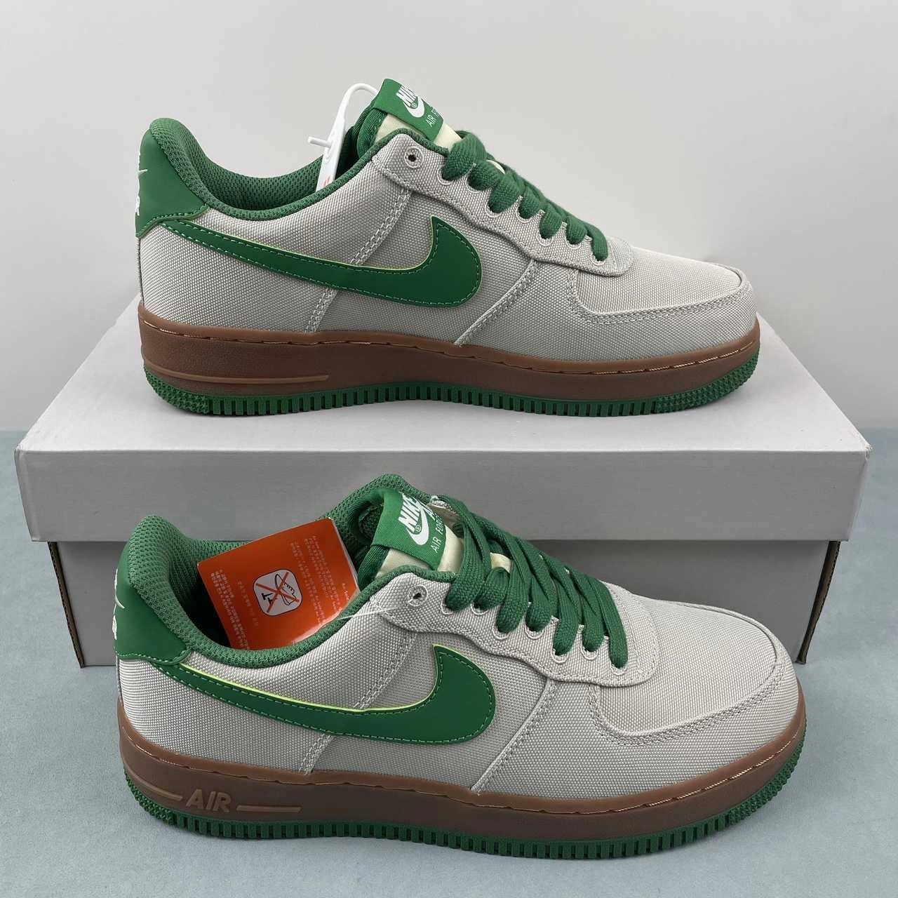 Air Force 1 07 Low Canvas Light Bone Aloe Green AJ7282-003 Active Life Sunny Walk