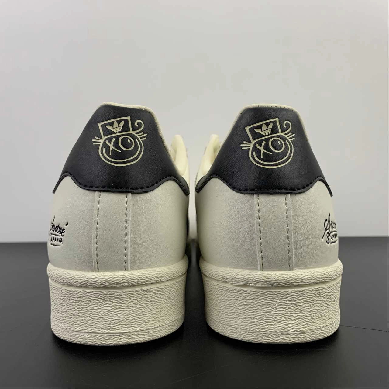 wood - grain - design shoes Adidas Superstar x Andr?? Saraiva Cream White Core Black GZ2203