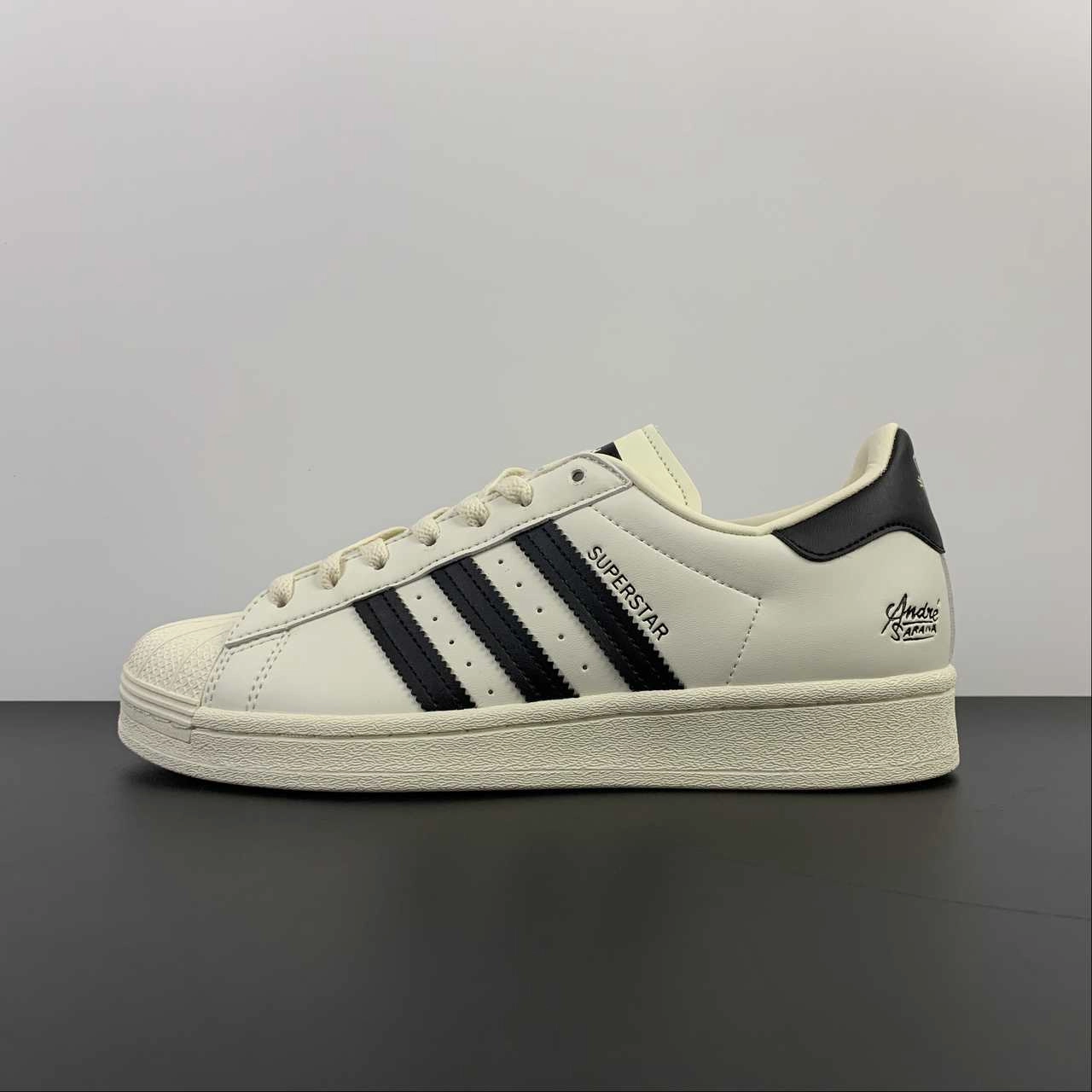 torsion - resistant running shoes Adidas Superstar x Andr?? Saraiva Cream White Core Black GZ2203