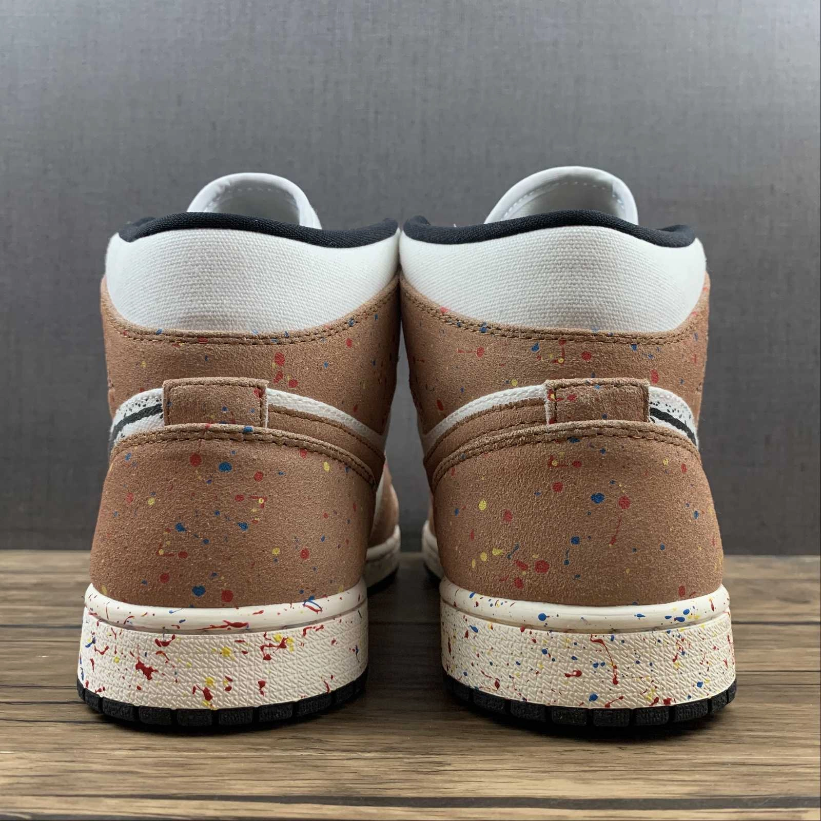 Air Jordan 1 Mid SE Sail Black-Cider-Chile Red (2021) DA8005-100 Quick Dry Technology