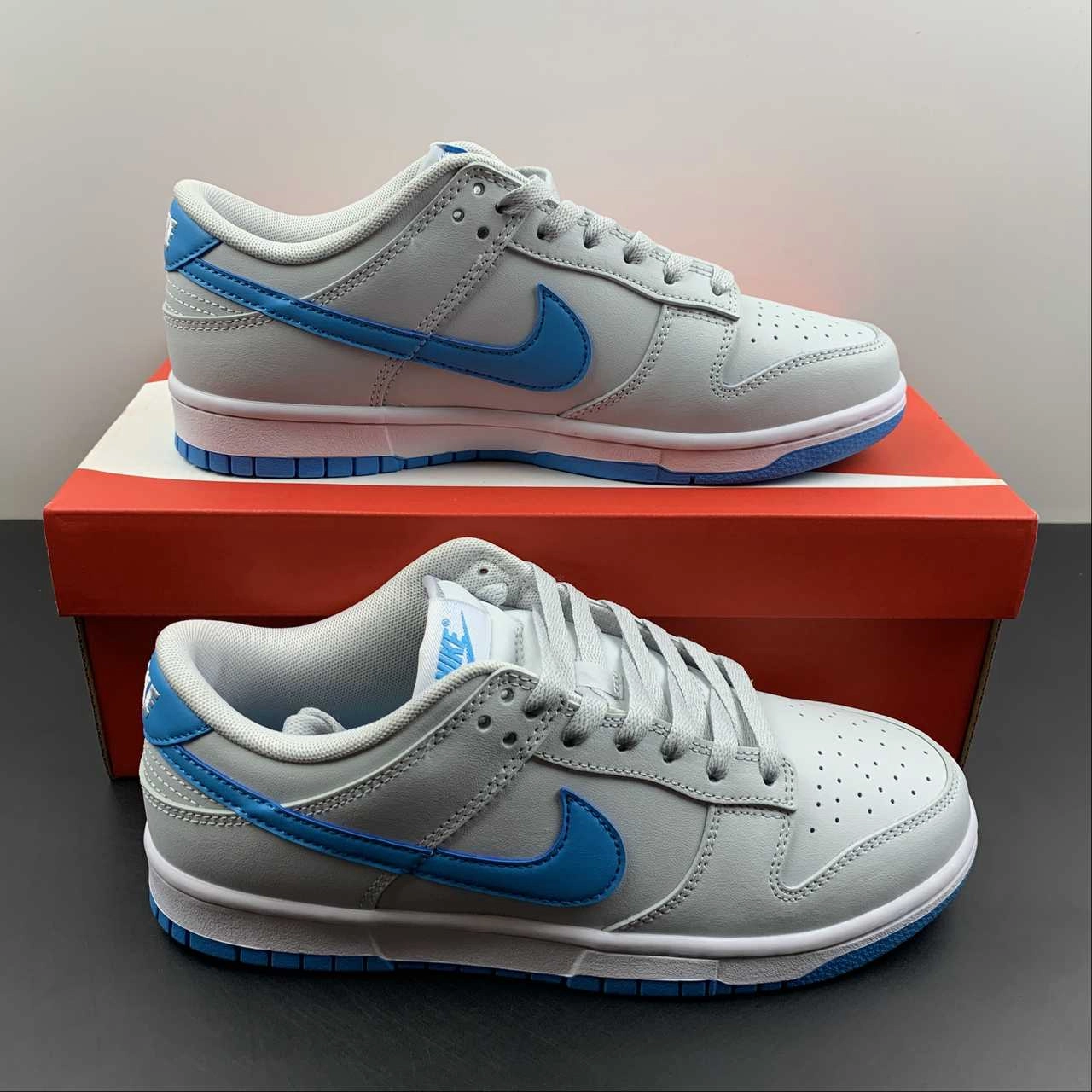 Hydrophobic Upper Treatment SB Dunk Low Retro Pure Platinum Blue Lightning White DV0831-001
