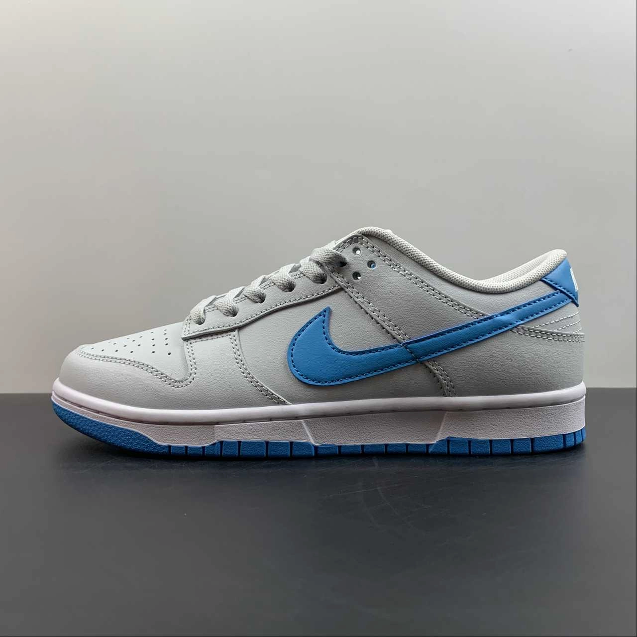 SB Dunk Low Retro Pure Platinum Blue Lightning White DV0831-001 Outsole Grip Thickened Collar