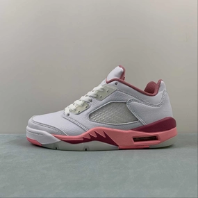 Air Jordan 5 Retro Low Fundamental White Coral Chalk Desert Berry DX4390-116 Rebound Boost Tech Springboard Effect