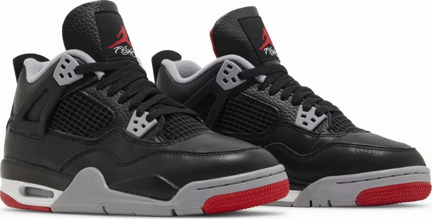 Nike Jordan 4 Bred Reimagined GS Ventilated Footbed