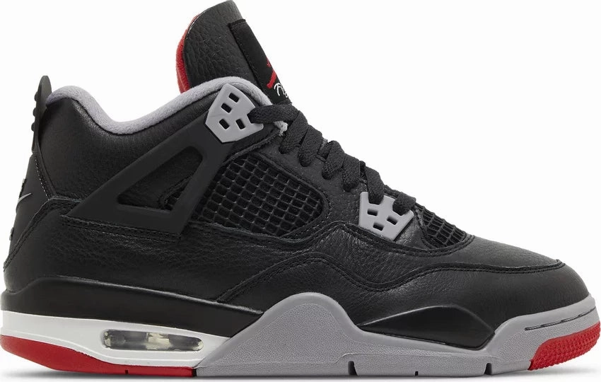 Eco Friendly Dye Full Comfort Nike Jordan 4 Bred Reimagined GS