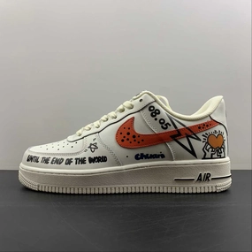 Style Fit Air Force 1 07 Low You Love Still I Beige Red Black Customised CW2288-226