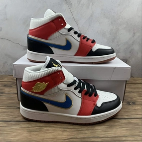 Torsion Stability Plate Air Jordan 1 Mid SE Black White Red-Blue DC1426-100