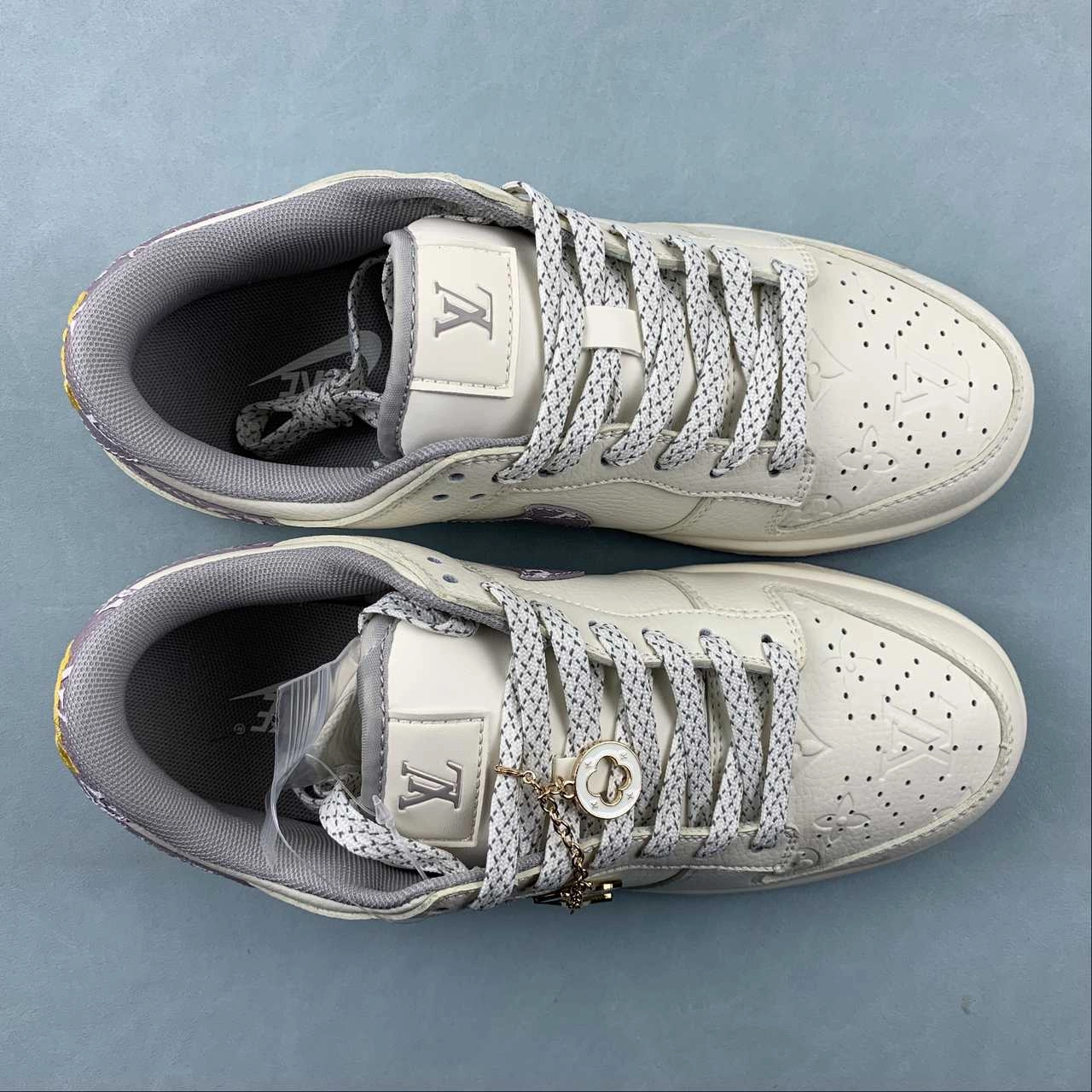 SB Dunk Low LV Off White Gray Gold XD6188-021 Insole liner Elite Athlete