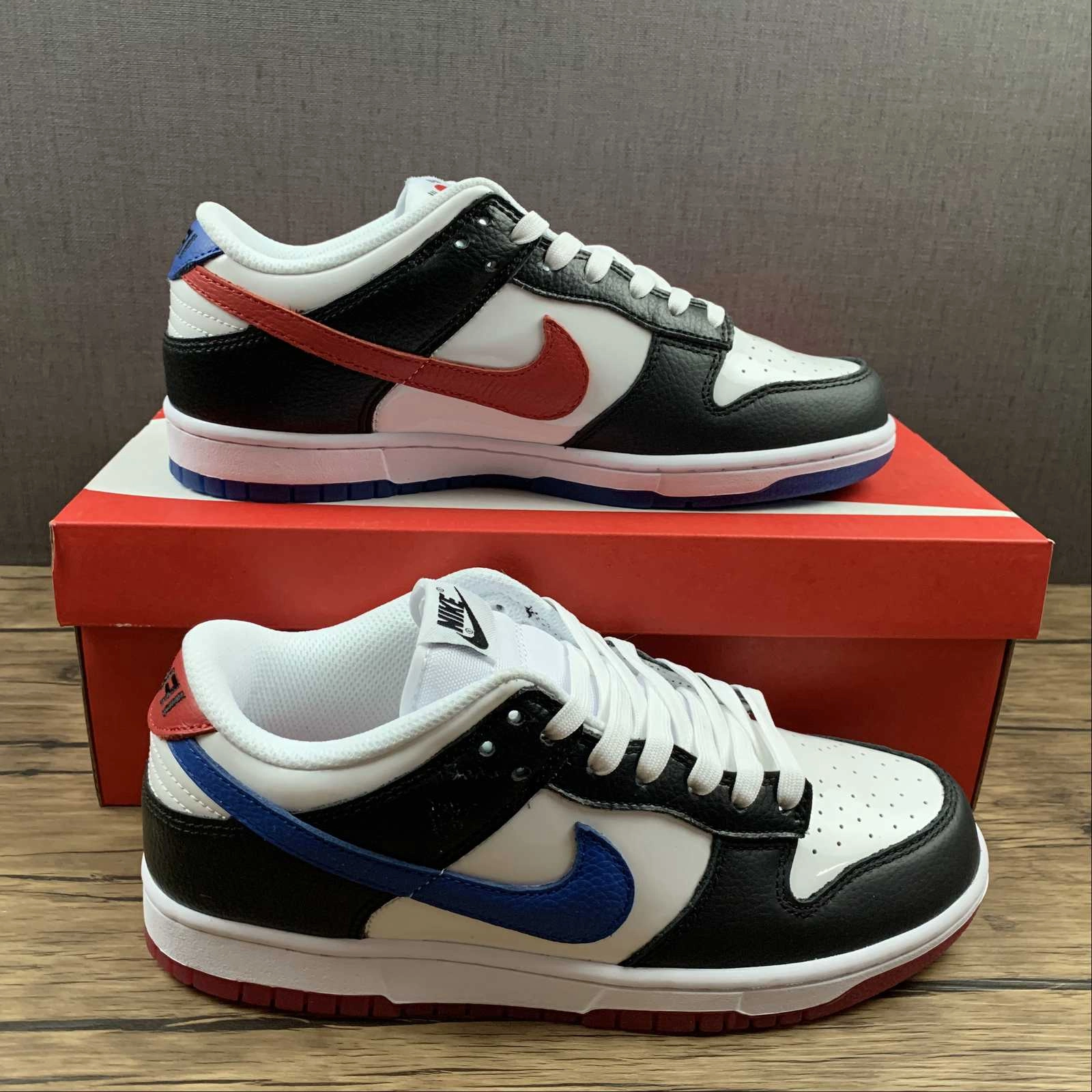 Dynamic Motion Woven Texture SB Dunk Low Seoul Black White Red Blue DM7708-100