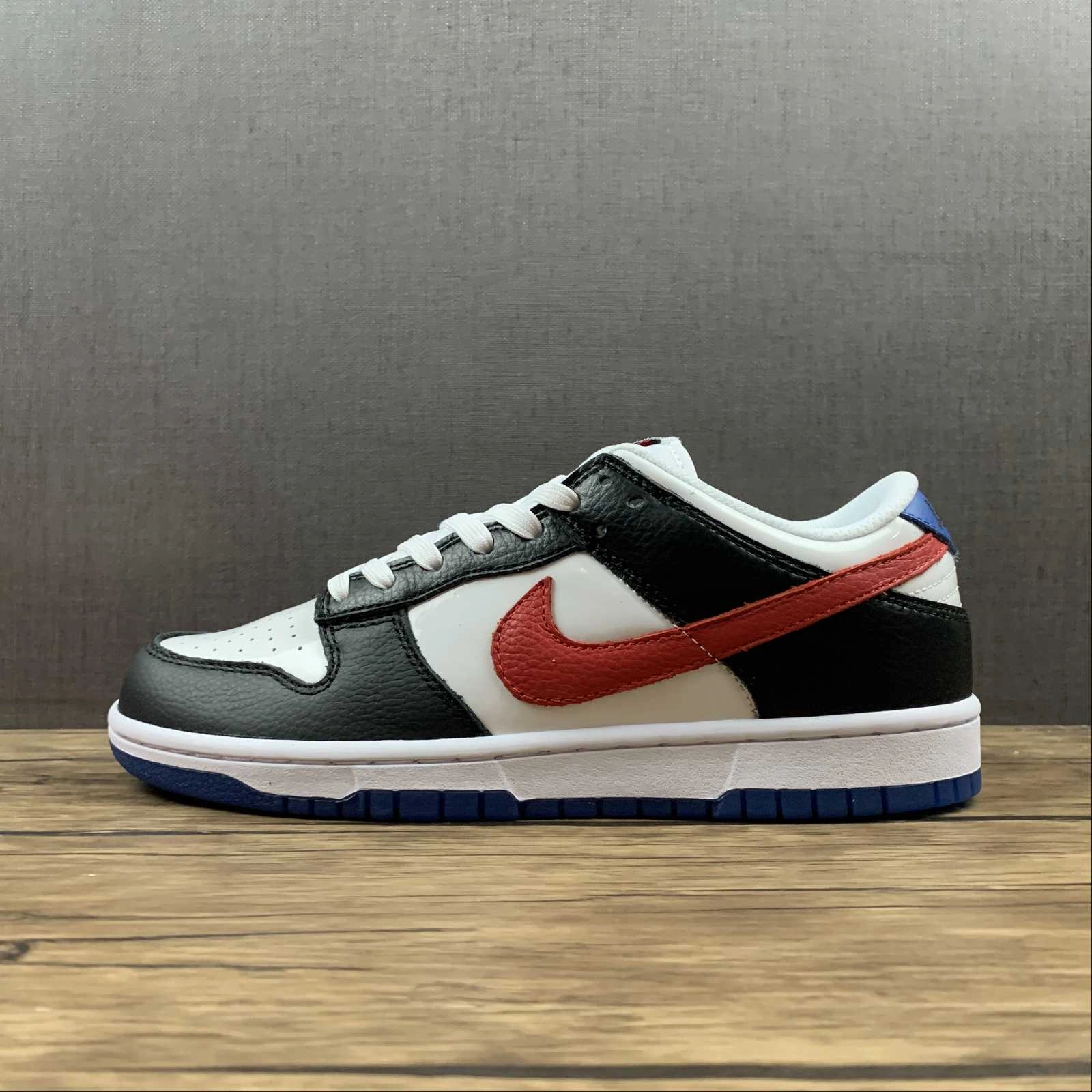 Slip-resistant fit Sleek Silhouette SB Dunk Low Seoul Black White Red Blue DM7708-100