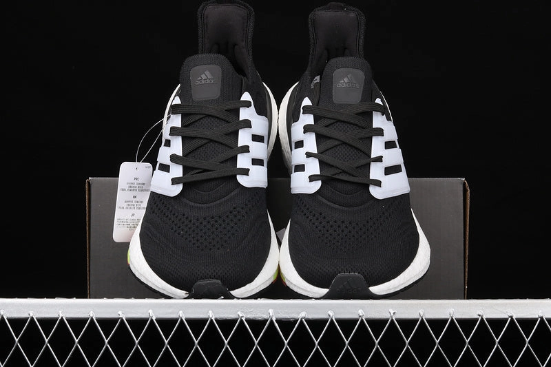 Strappy Adidas UltraBoost 21 Black White FY0356