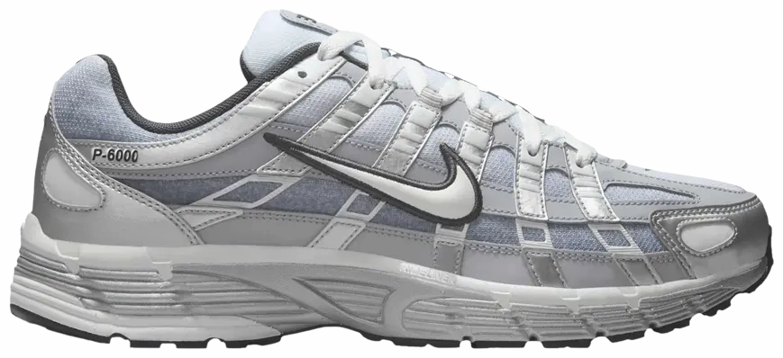 Nike P-6000 Metallic Silver Wolf Grey Dynamic flex Quick Style