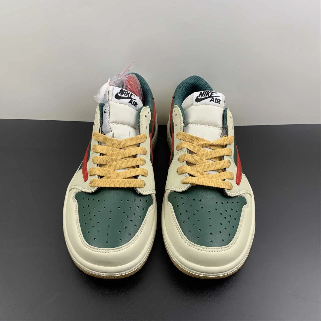 Eco Friendly Material Shock Use Air Jordan 1 Retro Low OG SP ??Travis Scott?? Black Green Barb DM7866-801