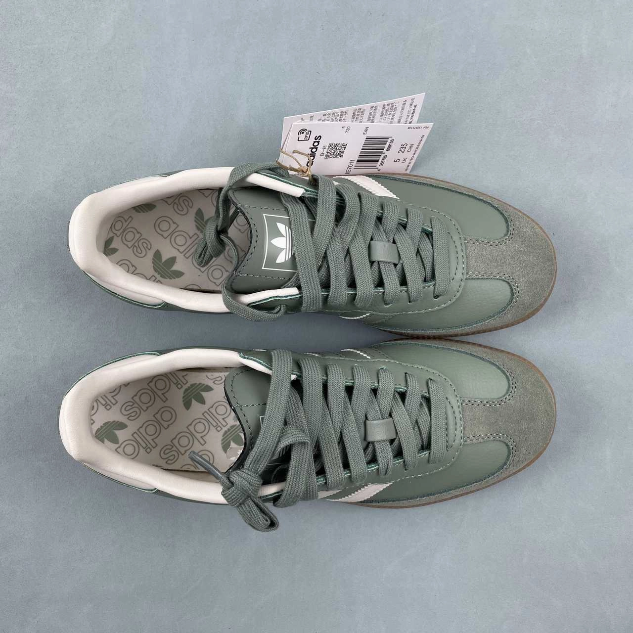 Home Style Adidas Samba OG Silver Chalk Green White Gum IE7011