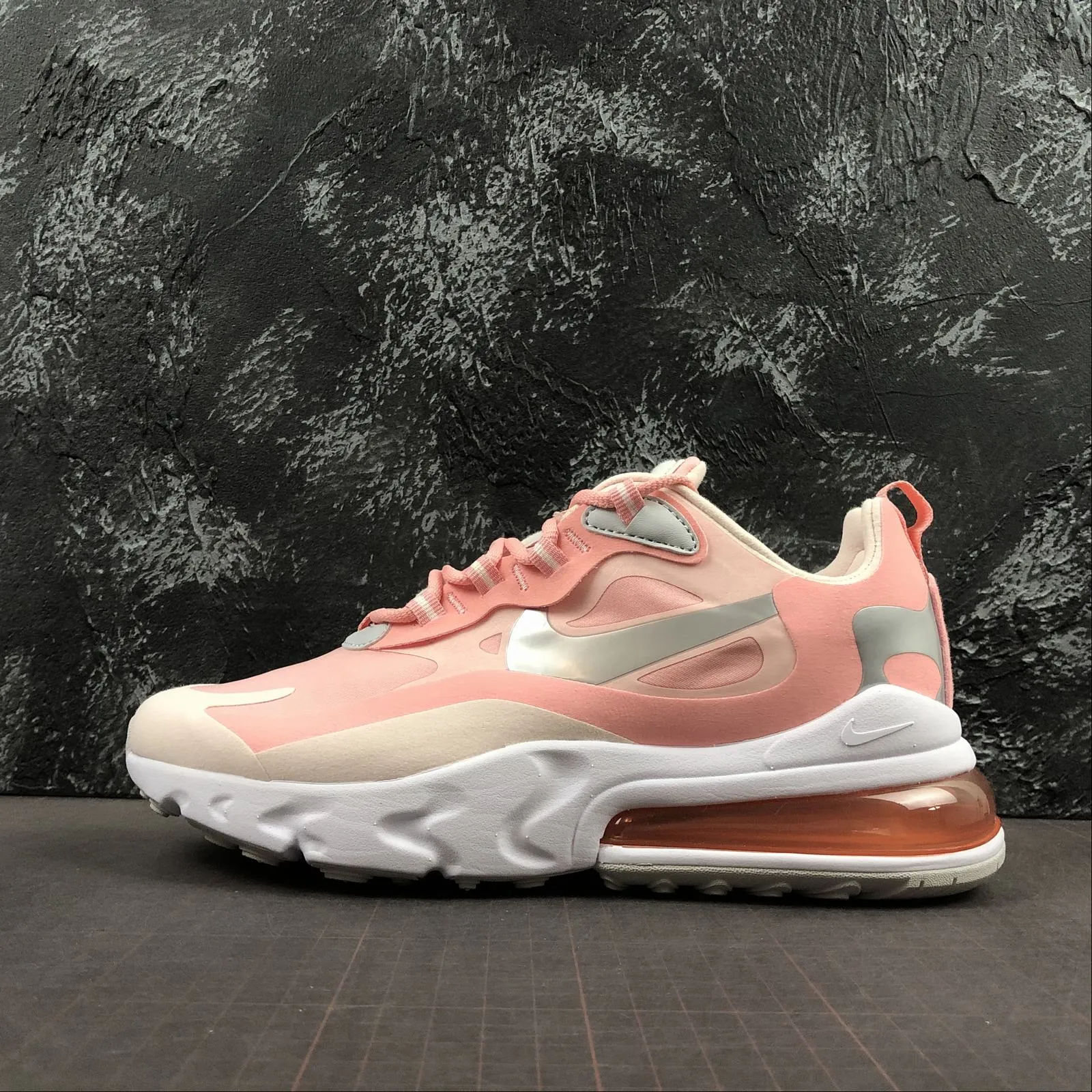 advanced - level running shoes Air Max 270 React Coral Pink Silver CQ5420-611