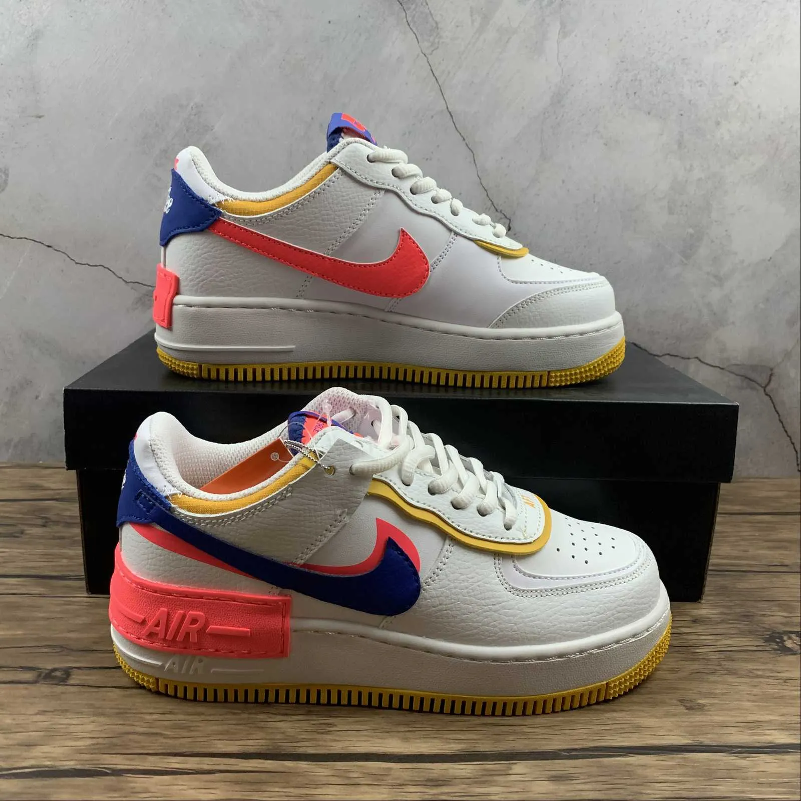 Track Hike Bright Jog Air Force 1 Shadow White Crimson Blue CI0919-105