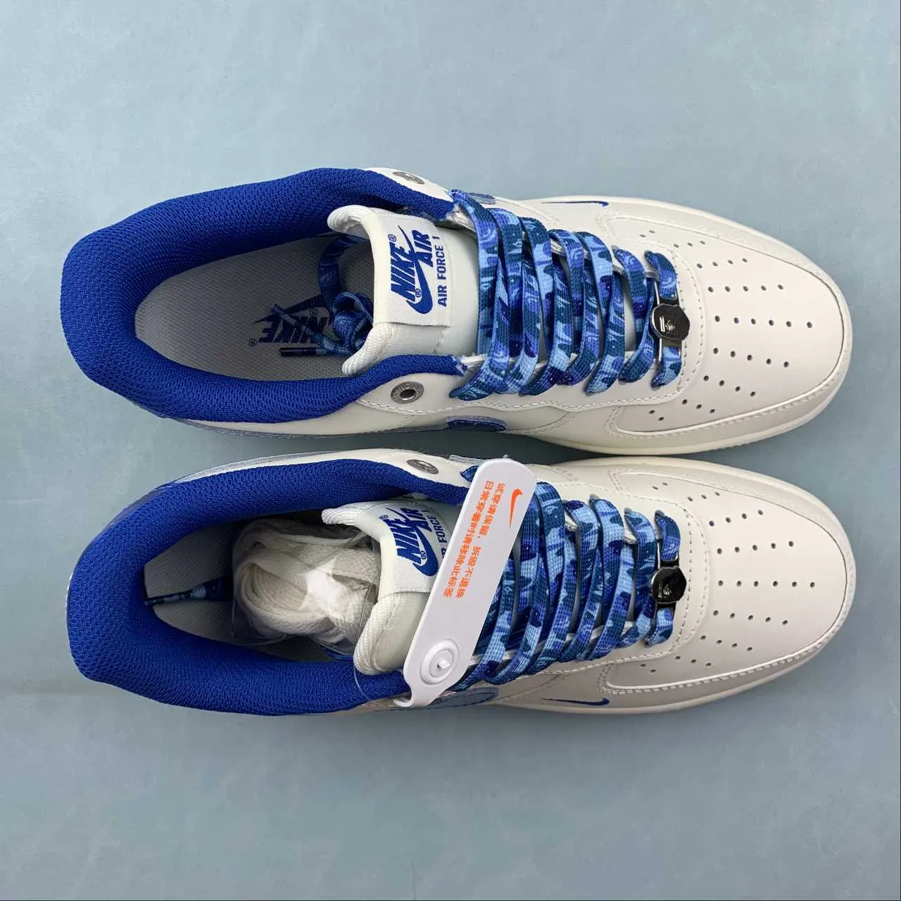Air Force 1 07 Low BAPE White Navy Blue PF9055-759 Full Support Sunset Jog