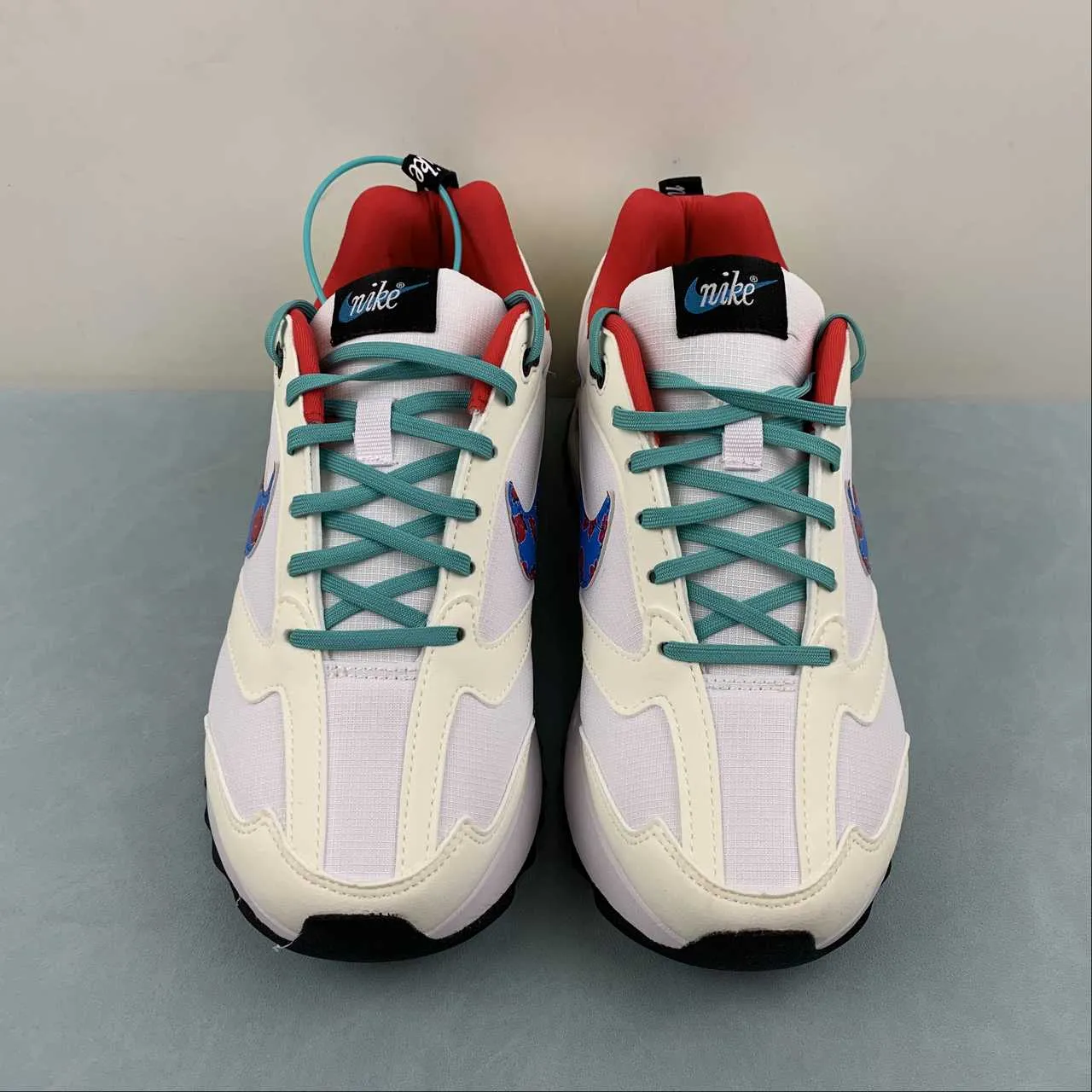 Air Max Dawn White Multi-Color Washed Teal Vivid Sulfur Siren Red DQ7772-100 moisture - wicking lining high - impact