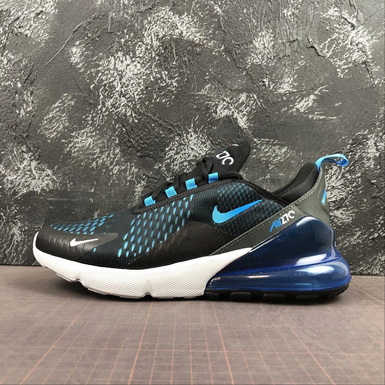 Air Max 270 Black Photo Blue Blue Fury AH8050-019 Dark - colored